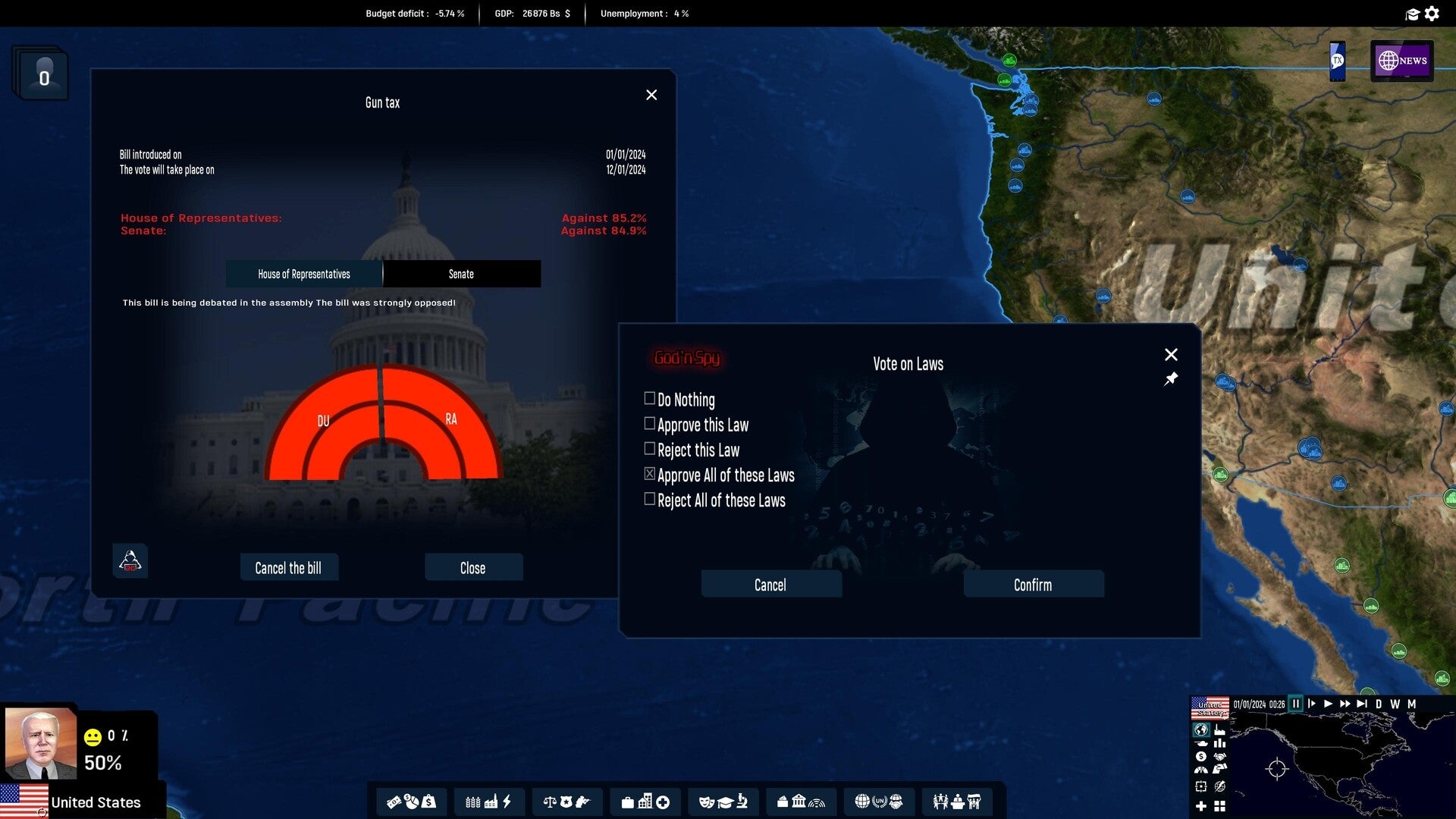 God'n Spy Add-on for Geo-Political Simulator 2026 Edition screenshot 5